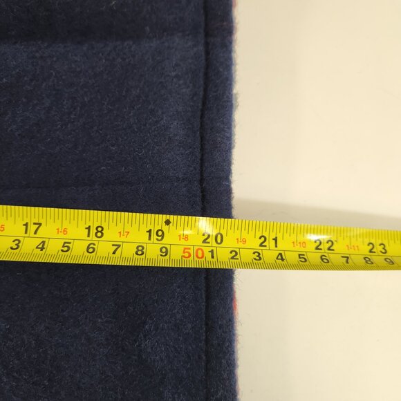 Vintage May May Kids Winter Coat Size 8 Detachable Hood Blue Red - Picture 10 of 11